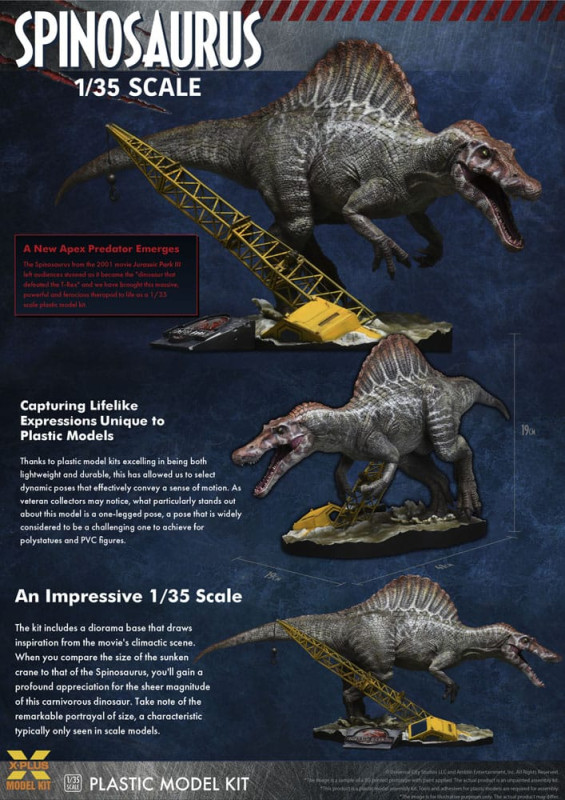 Jurassic Park III Plastic Model Kit 1/35 Spinosaurus 41 cm 7