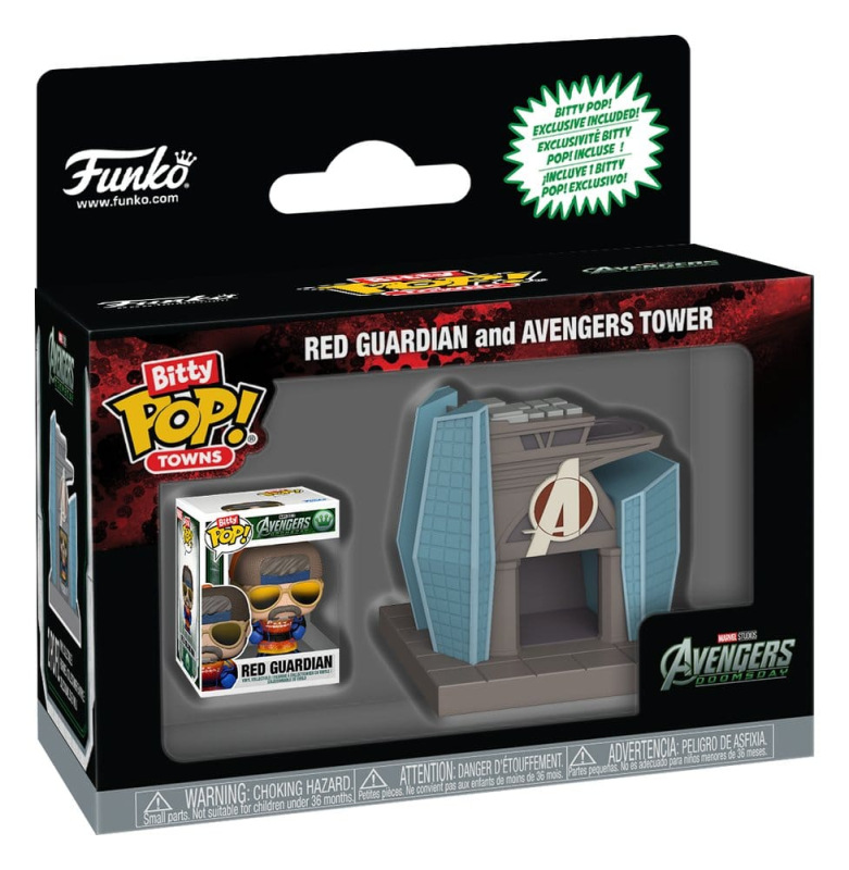 AVD Bitty POP! Towns Vinyl Figure Red Guardian and Avengers Tower 1