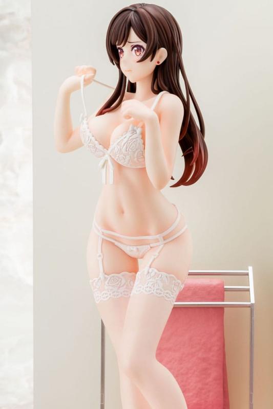 Rent-A-Girlfriend PVC Statue 1/6 Chizuru Mizuhara See-through lingerie figure angel white Ver. 23 cm