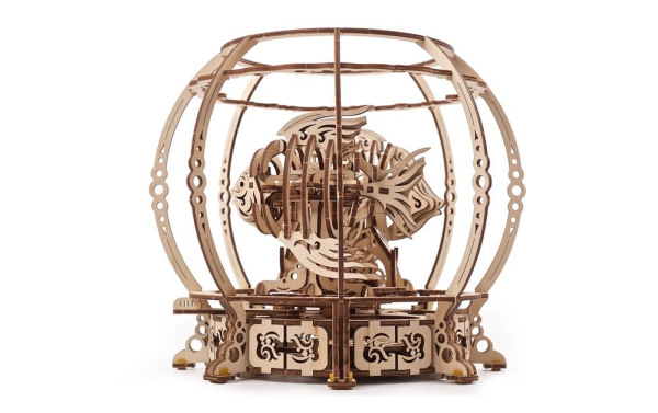 Ugears 3D Wooden Puzzle Mechanical Aquarium 12