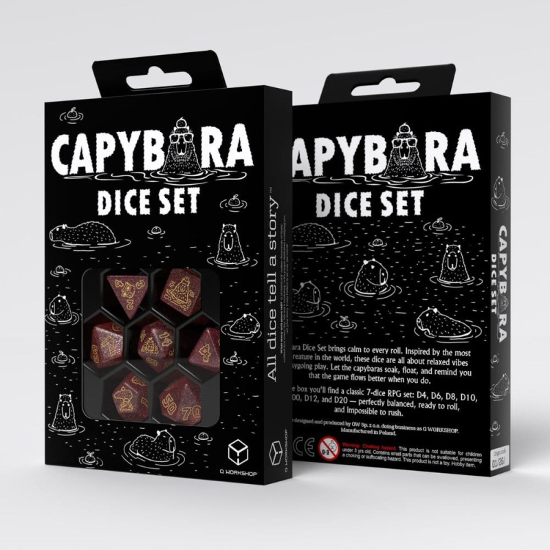 Capybara Dice Set of 7 Chillo 1