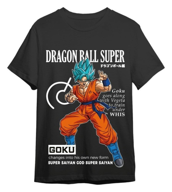 Dragon Ball Super T-Shirt Goku Training Black Size L 1