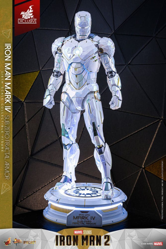 Iron Man 2 Movie Masterpiece Diecast Action Figure 1/6 Iron Man Mark IV (Sub-Zero Fractal Armor) Hot 11