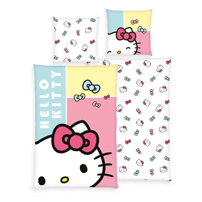 Hello Kitty Duvet Set Hello Kitty Bow 135 x 200 cm / 80 x 80 cm