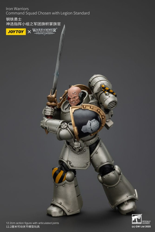 Warhammer The Horus Heresy Action Figure 1/18 lron Warriors Command Squad Chosen with Legion Standar 6