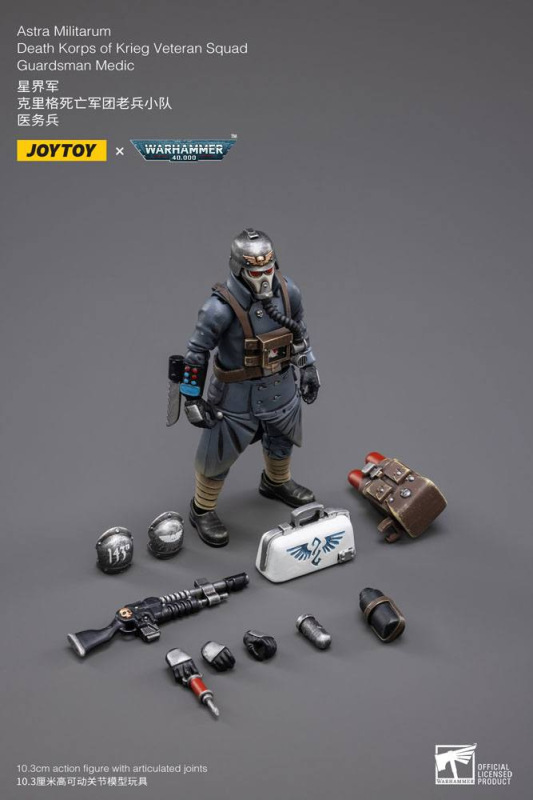 Warhammer 40k Action Figure 1/18 Death Korps of Krieg Veteran Squad Guardsman Medic 10 cm 3