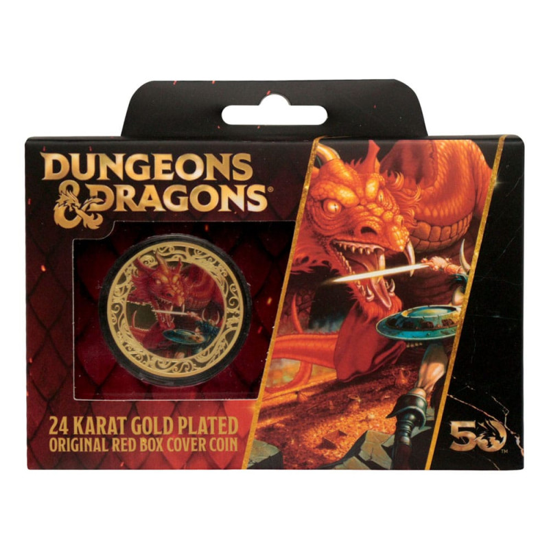 Dungeons & Dragons Collectable Coin 50th Anniversary with Colour Print 24k Gold Plated Edition 4 cm 7