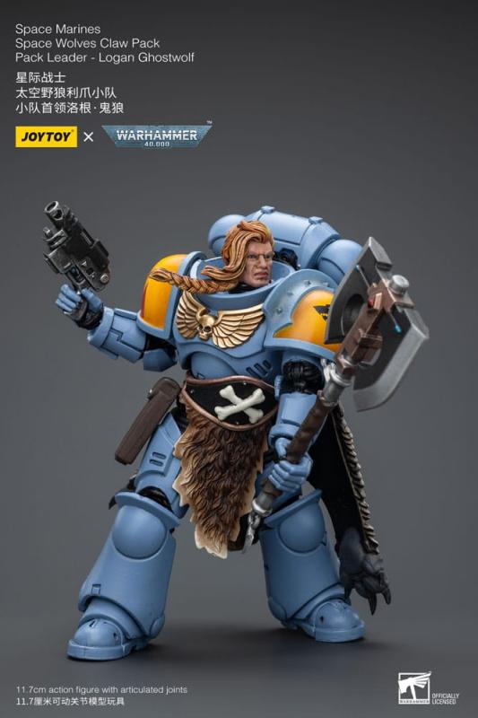 Warhammer 40k Action Figure 1/18 Space Marines Space Wolves Claw Pack Pack Leader -Logan Ghostwolf 1