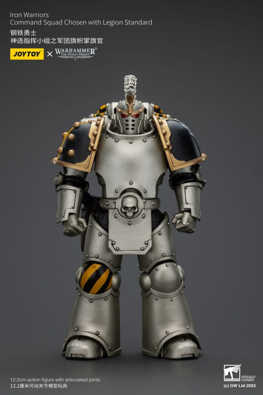 Warhammer The Horus Heresy Action Figure 1/18 lron Warriors Command Squad Chosen with Legion Standar 1
