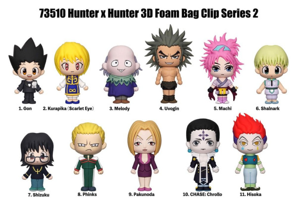 Hunter × Hunter 3D Foam Bag Clips Series 2 Display (24) 1