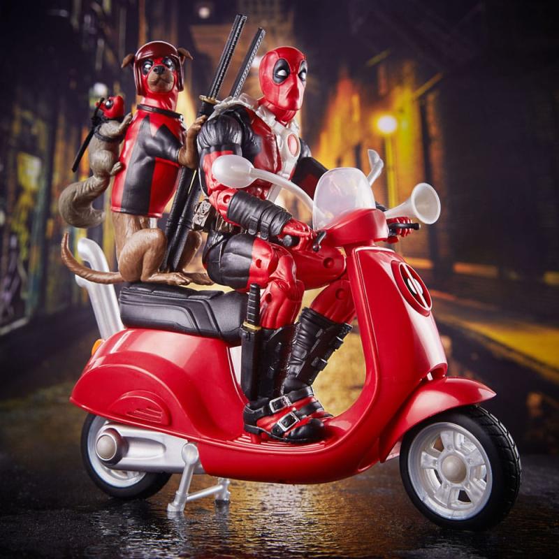 Deadpool Corps Marvel Legends Vehicle with Figure Deadpool with Scooter 15 cm