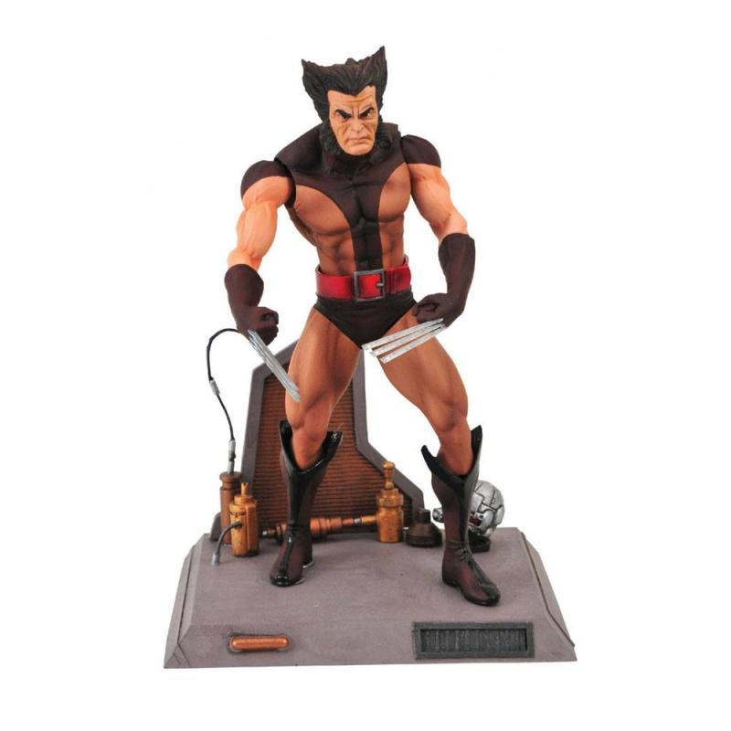 Marvel: Unmasked Brown Costume Wolverine 18 cm Action Figure - Diamond Select
