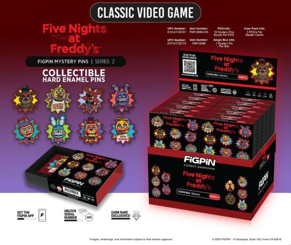 Five Nights at Freddy's: Classic Video Game Blind Box Enamel Pin - 10 Piece CDU