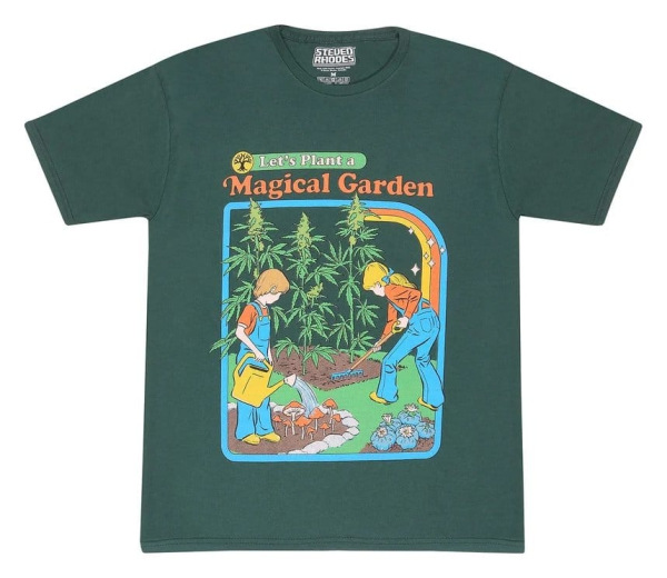 Steven Rhodes T-Shirt Let's Plant A Magical Garden Green Size L 1