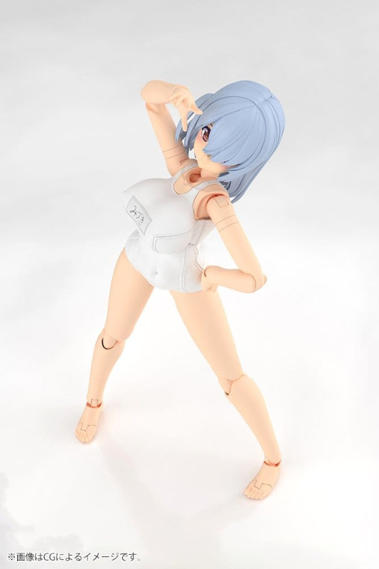 Frame Arms Girl Plastic Model Kit Mizuki School Swimsuits White Ver. 16 cm 6