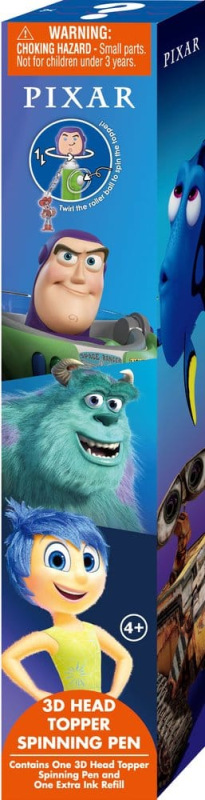 Pixar 3D Head Topper Spinning Pen Display (12) 2