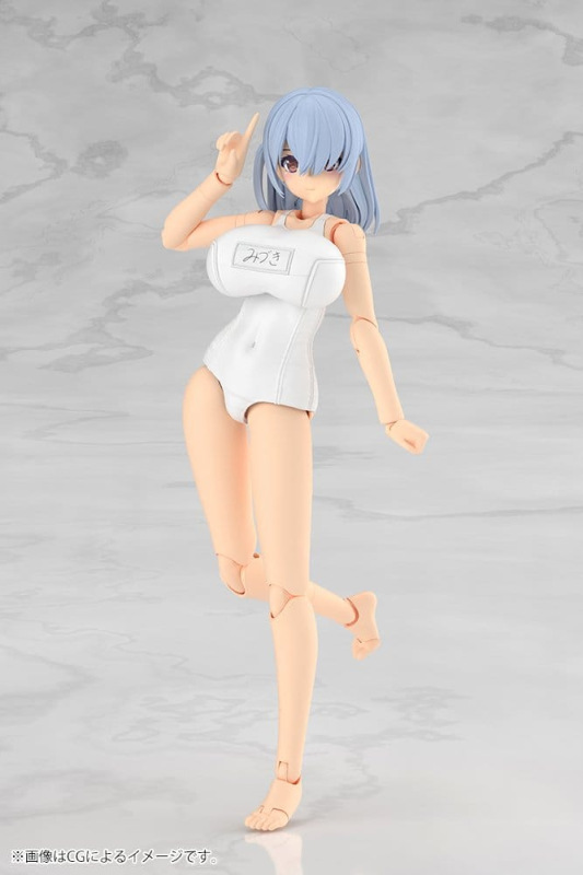Frame Arms Girl Plastic Model Kit Mizuki School Swimsuits White Ver. 16 cm 8