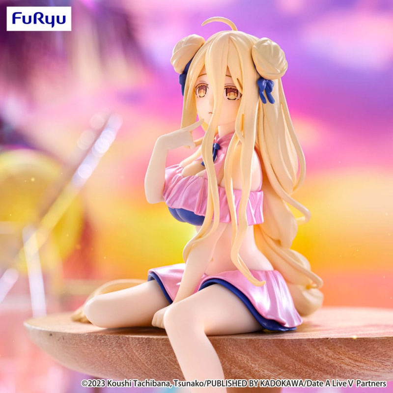 Date A Live V Noodle Stopper PVC Statue Mukuro Hoshimiya Swimsuit Pastel Pink Color Ver. 13 cm 5