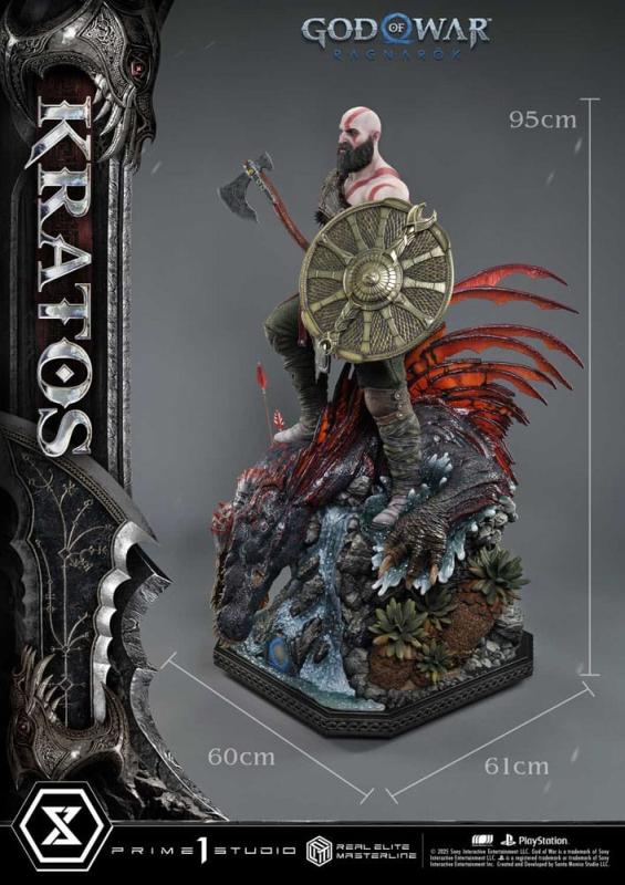 God of War: Ragnarok Real Elite Masterline Series Statue 1/3 Kratos Ultimate Version 95 cm 7