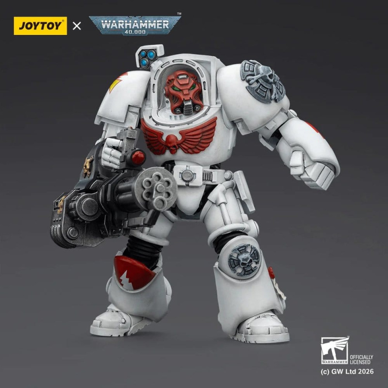 Warhammer 40,000 Action Figure White Scars Terminator 3 with Power Fist and Assault Cannon 14 cm 5