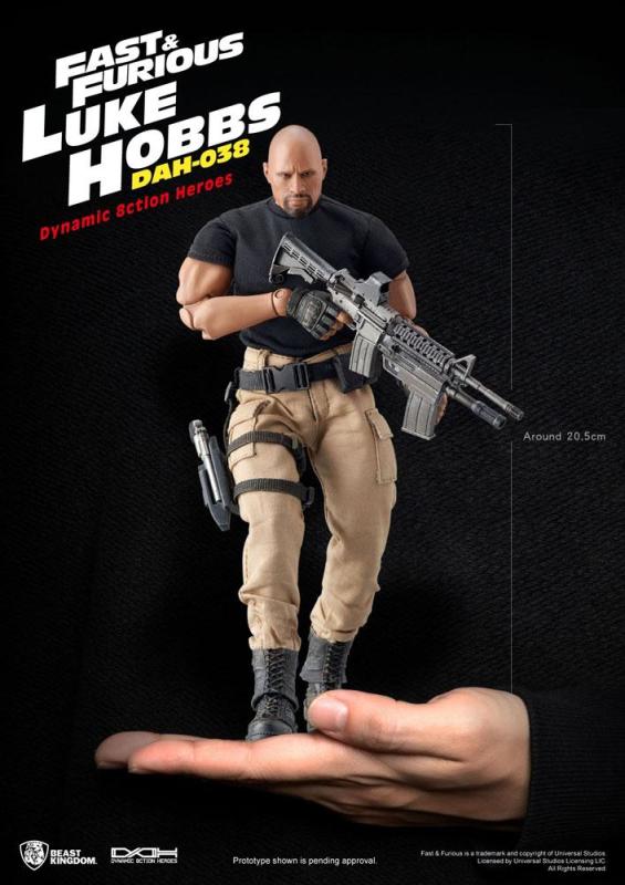 Fast & Furious Dynamic 8ction Heroes Action Figure 1/9 Luke Hobbs 21 cm