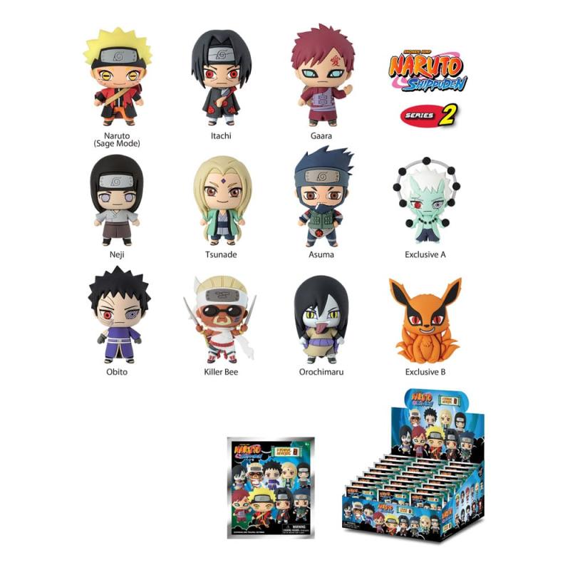 Naruto Shippuden PVC Bag Clips Series 2 Display (24)