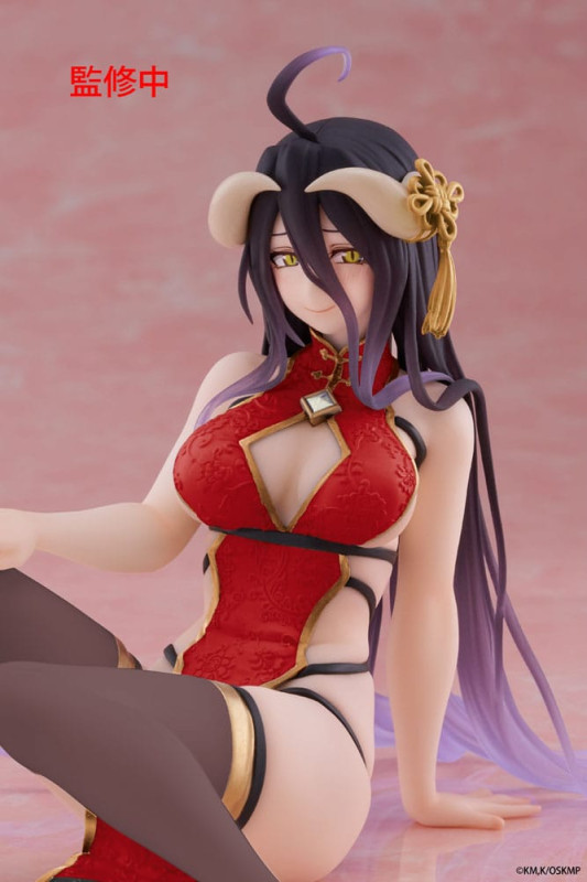 Overlord PVC Statue Desktop Cute Figure Albedo Chinese Dress Ver. Renewal 13 cm 6