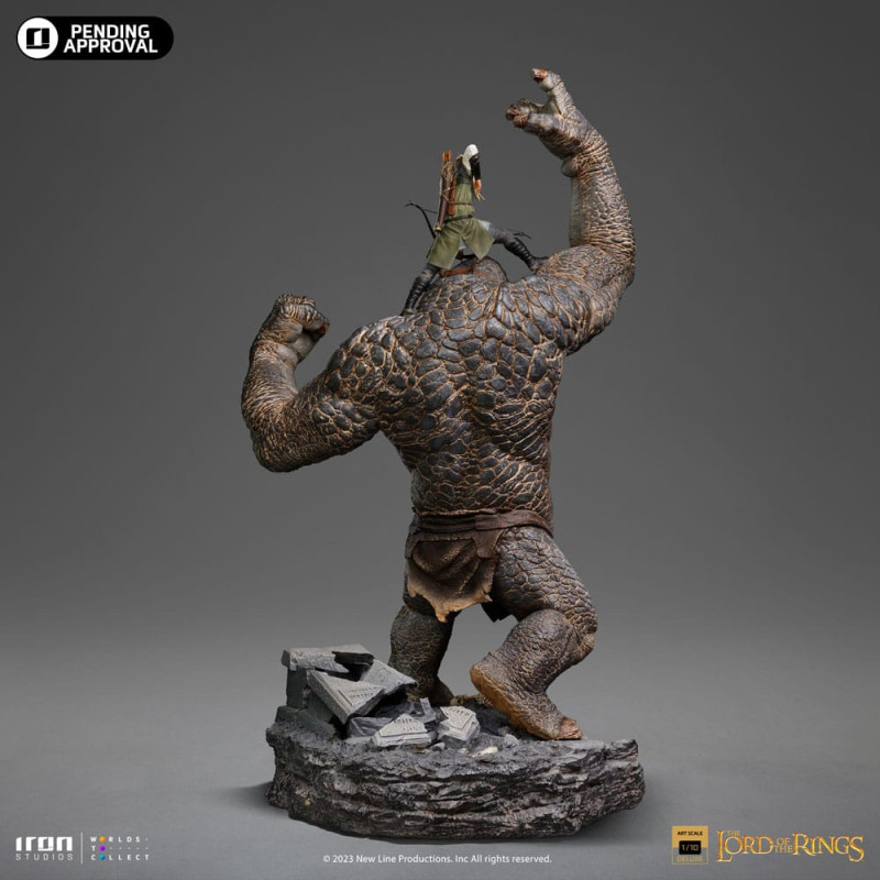 Lord Of The Rings Deluxe Art Scale Statue 1/10 Cave Troll and Legolas 72 cm 4