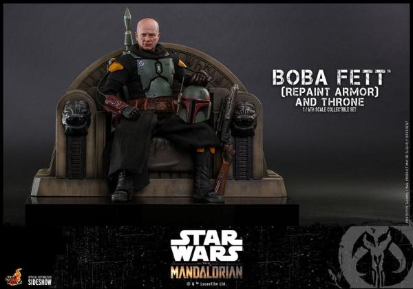 Star Wars: The Mandalorian Action Figure 1/6 Boba Fett Repaint Armor and Throne Special Edition 30 c 11