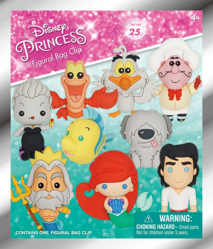 The Little Mermaid 3D PVC Bag Clips Series 1 Display (24) 1