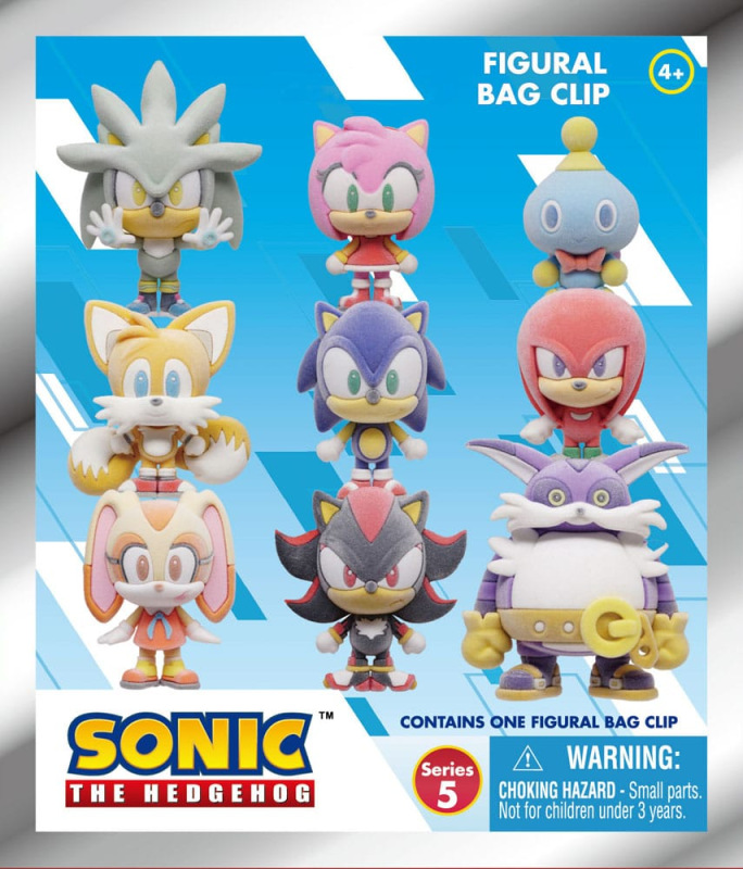 Sonic the Hedgehog PVC Bag Clips Flocking Series 5 Display (24) 1