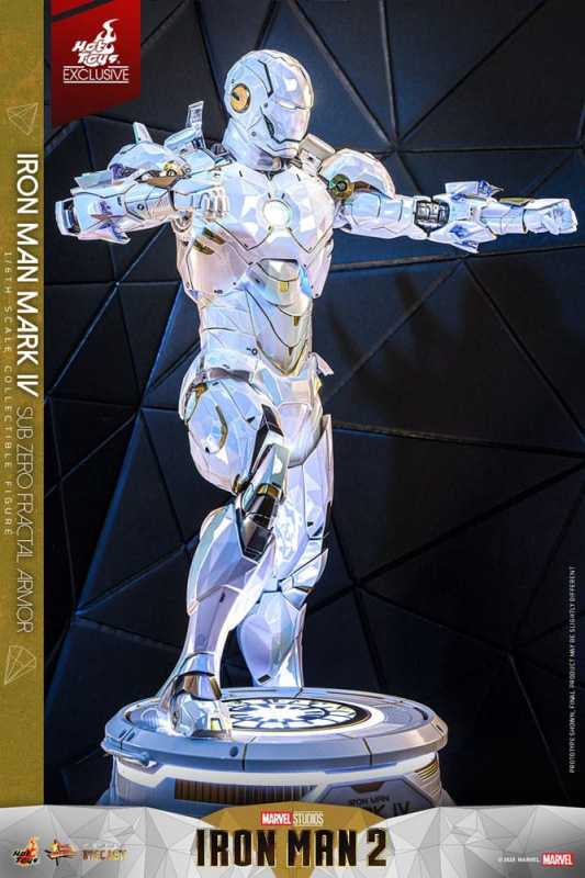 Iron Man 2 Movie Masterpiece Diecast Action Figure 1/6 Iron Man Mark IV (Sub-Zero Fractal Armor) Hot 6