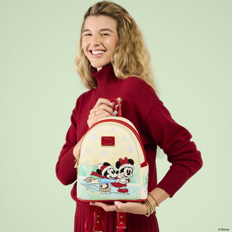 Mickey & Friends by Loungefly Mini Backpack with Headband Holder Ice Skating 1