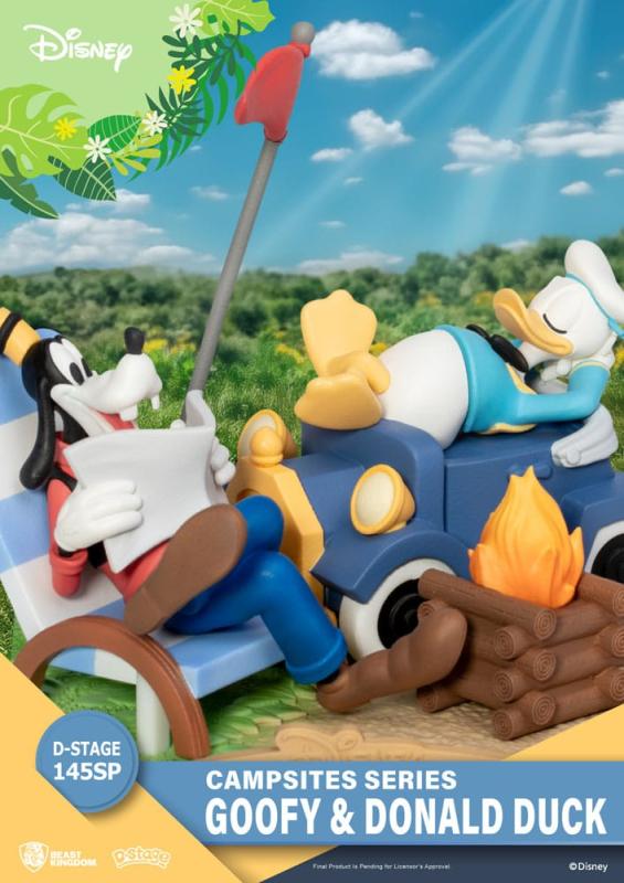 Disney D-Stage Campsite Series PVC Diorama Goofy & Donald Duck Special Edition 10 cm