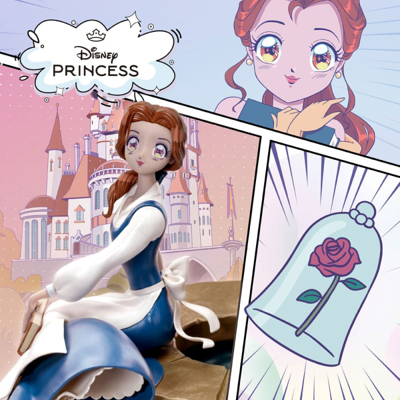 Disney Anime Princess Scale Statue Belle 15 cm 4