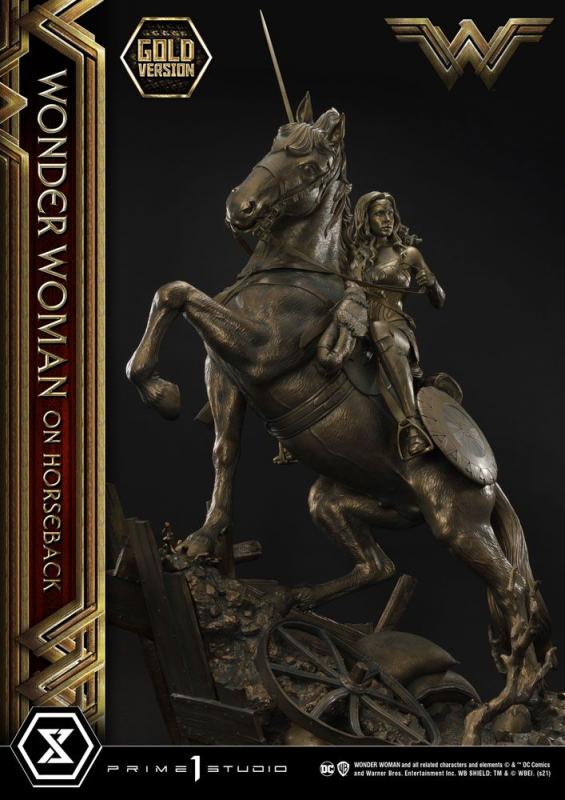 Wonder Woman: Wonder Woman on Horseback Gold Version 138 cm Statue - Prime 1 Studio