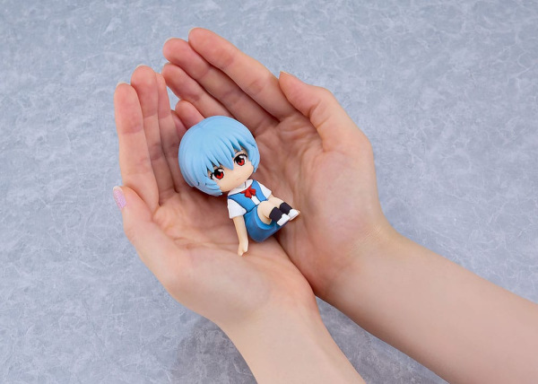 Rebuild of Evangelion Rubber Mascot Nendroid Plus Mini Figure Rei Ayanami 8 cm 2
