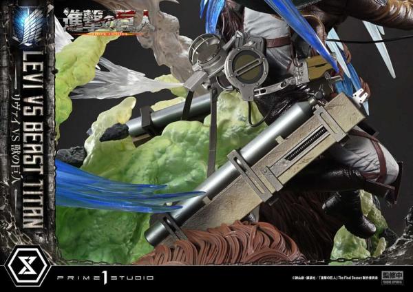 Attack on Titan Ultimate Premium Masterline Series Statue 1/4 Levi Versus Beast Titan 73 cm