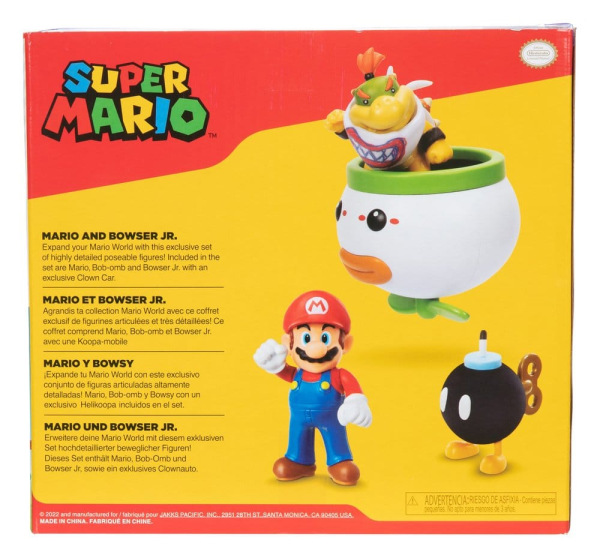 World of Nintendo Mini Figure 2-Pack Mario and Bowser Jr. Clown Car 6 cm 8