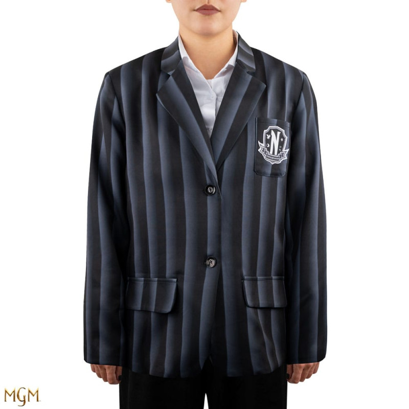 Wednesday Jacket Nevermore Academy black Striped Blazer 3