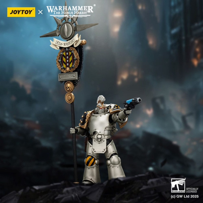 Warhammer The Horus Heresy Action Figure 1/18 lron Warriors Command Squad Chosen with Legion Standar 2