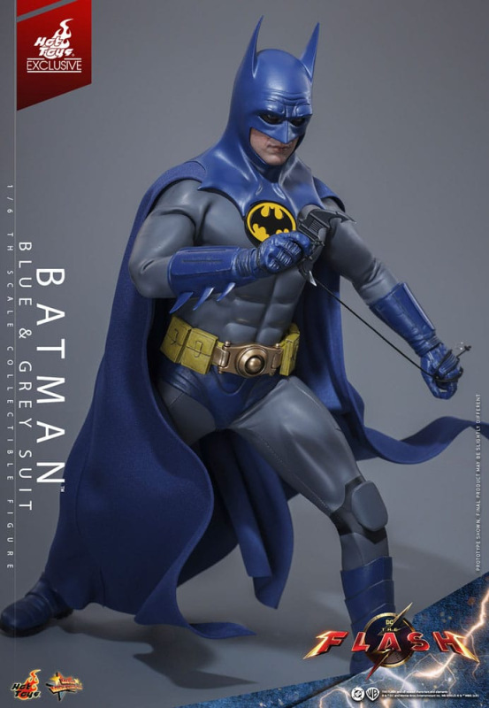 The Flash Movie Masterpiece Action Figure 1/6 Batman (Blue & Grey Suit) Limited Edition Hot Toys Exc 9