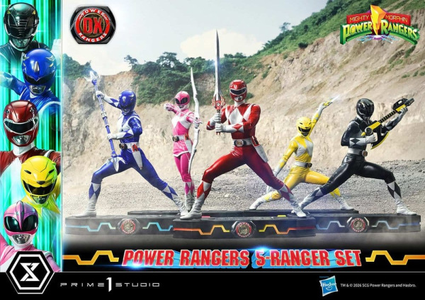 Mighty Morphin Power Rangers Premium Masterline Set of 5 Statues 1/4 Deluxe Version 62 cm 1