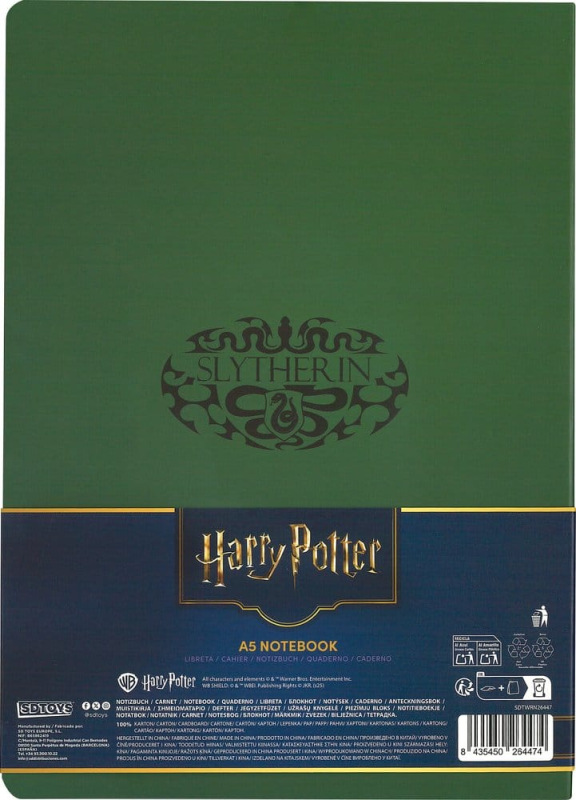 Harry Potter Softcover Notebook Slytherin 21 cm 2
