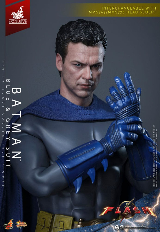 The Flash Movie Masterpiece Action Figure 1/6 Batman (Blue & Grey Suit) Limited Edition Hot Toys Exc 4