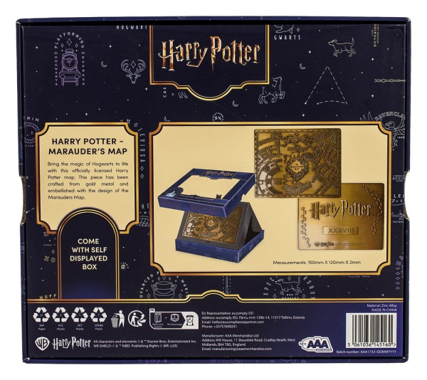 Harry Potter Replica Marauder's Map Metal Map 15 cm 4