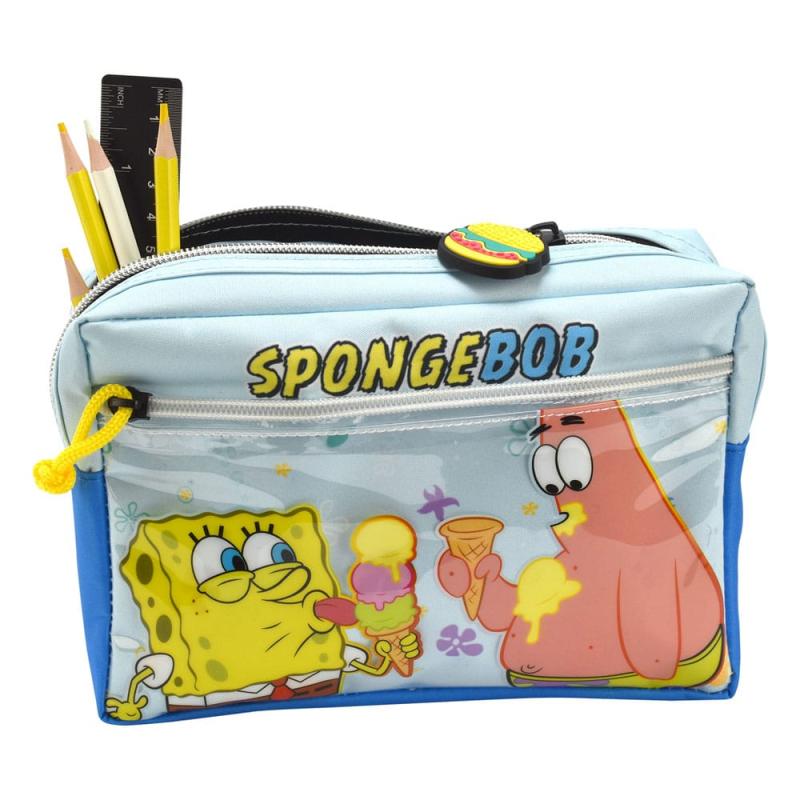 SpongeBob SquarePants Multi Pocket Pencil Case Icons 3