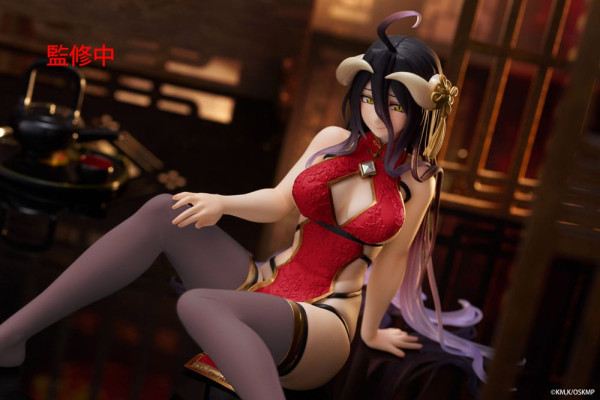 Overlord PVC Statue Desktop Cute Figure Albedo Chinese Dress Ver. Renewal 13 cm 11