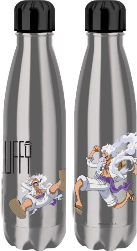 One Piece Thermo Water Bottle Luffy Gear 5 Silver