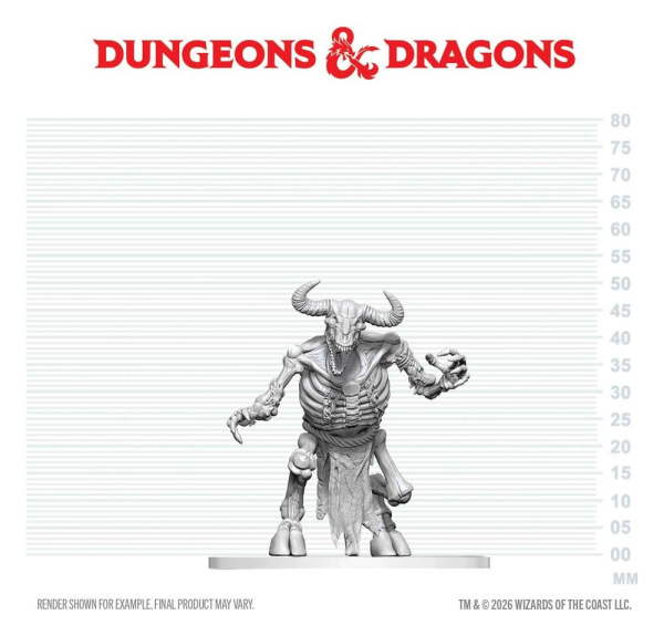 Dungeons & Dragons Nolzur's Marvelous Miniatures Unpainted Miniature Minotaur Skeleton 17 cm 2
